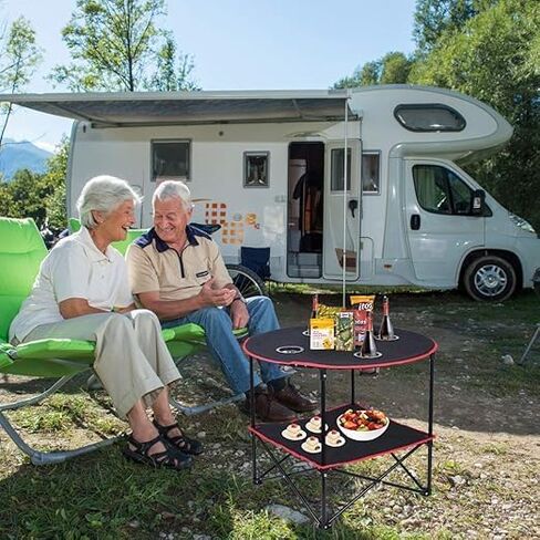 Camping Table Folding Picnic Table with 4 Cup Holders and Carrying Bags Collapsible Canvas Portable Tables Folding for BBQ Outdoor Fishing in Saudi Arabia