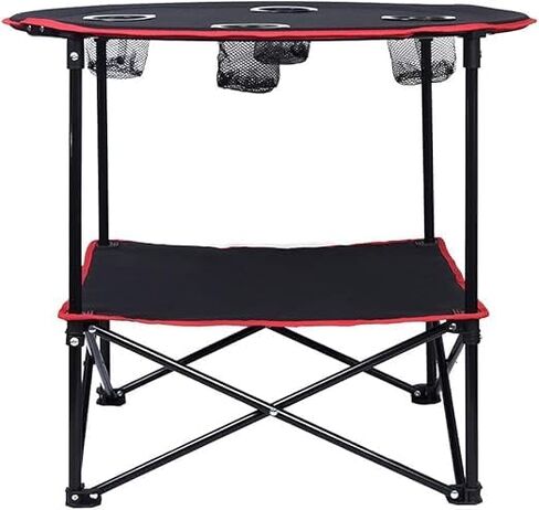 Camping Table Folding Picnic Table with 4 Cup Holders and Carrying Bags Collapsible Canvas Portable Tables Folding for BBQ Outdoor Fishing in Saudi Arabia
