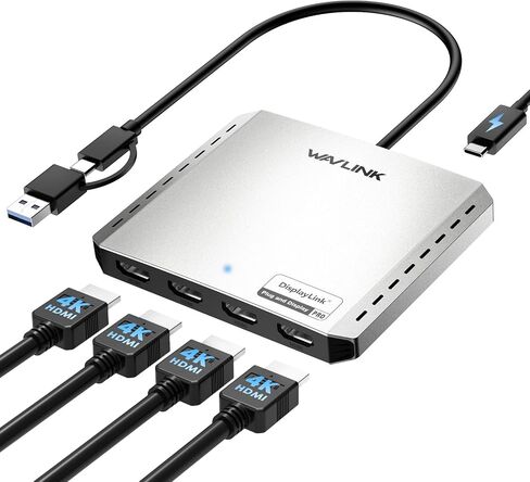 WAVLINK USB to HDMI/DVI/VGA Universal Display Adapter, Supports Resolutions up to 1920x1080, Compatible with Windows, MacOS, ChromeOS, Android in Saudi Arabia