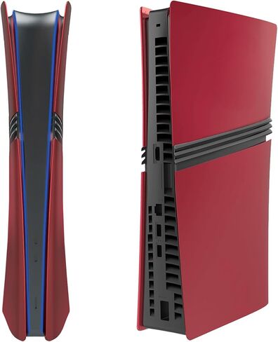 Digital Edition Cover Plates for New PS5 Pro Console, Shell Panels Compatible with New Playstation 5 Pro Accessories Protective Replacement Faceplate (Red) in Saudi Arabia