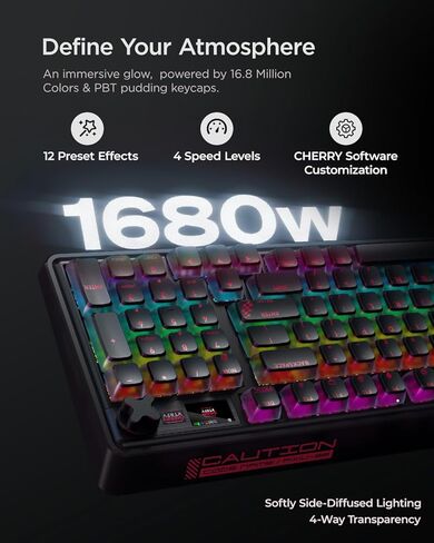 PIXIU 98 Mechanical Gaming Keyboard with Knob, Cherry MX2A Red Switches, 8K Hz Polling, Tri-Mode Gasket Key-Board for PC/Mac/Laptop, Hot Swappable, PBT, RGB Backlit, 95 Keys in Saudi Arabia