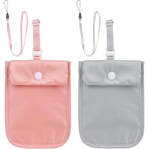 Wallet, RFID Washable Hidden Bra Wallet-2PCS Adjustable, Women Travel Rfid -Elastic Neck Strap Suitable for All Bra Sizes -Anti-Pickpocket Travel Pouches Under Clothes Protecting Money&Valuables in Kuwait