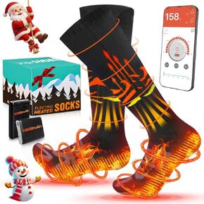 Heated Socks for Men Women,Rechargeable 10000mAh Battery Heated Socks Up to 20 Hours,360°Heating Warming, Washable Foot Warmer with APP Control for Camping Fishing Skiing Skating Hiking Outdoor Work in Saudi Arabia