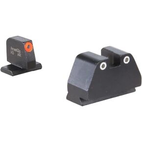 مجموعة رؤية Ameriglo Optic المتوافقة مع S&W M&P، التريتيوم الأخضر، مخطط برتقالي/أبيض، .378 بوصة F .492 بوصة R، 2.0 Core Dovetail (SW-331) in Kuwait