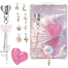 مجموعة سحر لطيفة لجهاز كيندل، بما في ذلك 8 قطع من قابس الغبار من النوع C/USB C، وحامل قبضة القلب، وسلاسل المفاتيح اللامعة مع خطاف in Kuwait