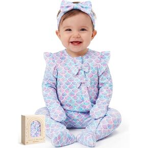 Yoofoss Baby Pajamas Rayon Made From Bamboo Sleepers, Baby Girl Clothes Newborn 0-3 3-6 6-9 Months Footed Pjs, Soft in Kuwait