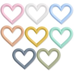 Valentine's Day Baby Teether Silicone Heart Teething Toys 6-12 Months 0-6 Months,Baby Chew Toys Teething Relief,Gifts for Babies,BPA-Free in Kuwait