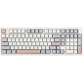لوحة مفاتيح الألعاب اللاسلكية EPOMAKER Galaxy100 QMK/VIA، هيكل من الألومنيوم، BT/2.4 جيجا هرتز/USB-C، مفاتيح خطية قابلة للتبديل مسبقًا، NKRO، إضاءة خلفية RGB (أبيض كريمي، مفتاح خطي ويستريا) in Kuwait