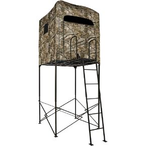 OL'MAN 7’ Base Camp Deluxe Quad Pod Tower with Blind, 2-Man Elevated 5 x 5 Deer Hunting Stand in Kuwait