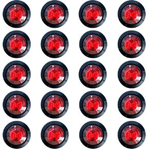 3/4 inch LED Trailer Marker Lights, 10PCS Red+10PCS Amber LED Clearance Bullet Side for Truck RV Car Bus Trailer Van Caravan Boat. (12V 20PCS) in Saudi Arabia