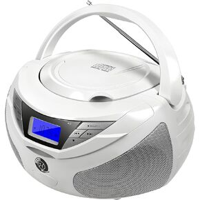 Portable CD Player Boombox with Bluetooth, FM Radio, USB Playback, Built-in Rechargeable 2000mAh Battery, Remote Control, Stereo Sound (Black) in Saudi Arabia