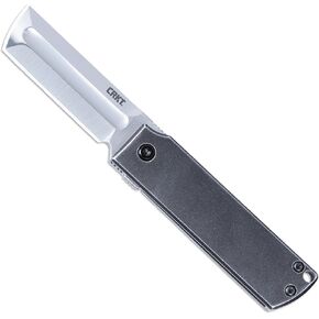 سكين CRKT MinimalX القابل للطي للاستخدام اليومي: نمط ماكينة الحلاقة مع شفرة فولاذية 12C27، مقبض من الفولاذ المقاوم للصدأ، 5915 in Kuwait