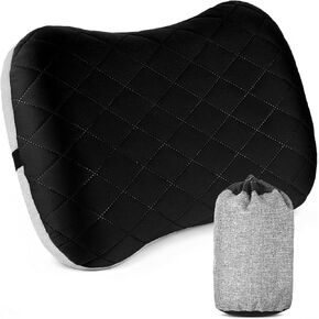 aiGear Inflatable Camping Pillow, Ultralight Compact Air Pillow Ergonomic Neck & Lumbar Support Portable Inflatable Pillow with Removable Washable Cover for Travel Backpacking Hiking (Gray) in Saudi Arabia