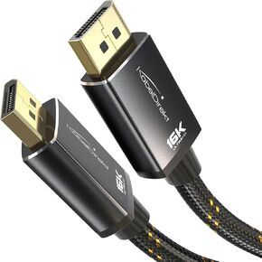 KabelDirekt – 16K Gaming DisplayPort Cable 2.1 – 16ft – DP80, 80Gbps | Maximum performance for the games of tomorrow: The UHBR cable (DP80) according to DisplayPort 2.1 standard enables UHD in Saudi Arabia