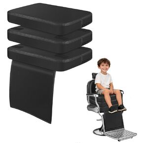 Barber Booster Seat for Kids, 18 x 13 x 7 in 3-Layer Adjustable Children Salon Booster Seat for Hair Cutting with 45D High-Density Sponge, Leather Styling Chair Booster Cushion for Salon, Dinner Table in Kuwait