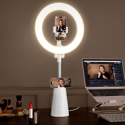 11" True-Color Phone Ring Light with Stand & Dual Phone Mounts – CRI 98+ Soft Desk Selfie Light, 224 LEDs, 4 Color Modes, Touch Control for Makeup, Live Streaming, Video Recording, Zoom Calls & TikTok in Saudi Arabia