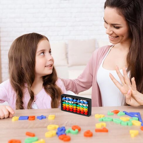 DOITOOL 2 قطعة عداد للأطفال الرياضيات، عداد صغير 7 أعمدة سوروبان، لعبة تعليمية للرياضيات للأطفال الصغار للتطوير المبكر لمرحلة ما قبل المدرسة والتدريب على الحساب الذهني، 4.65 × 2.36 بوصة، بلاستيك in Kuwait