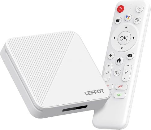Android 14.0 TV Box 2025، LEFFOT H313 4K Ultra HD Streaming جهاز للتلفزيون مع BT 5.4، 2 جيجا رام + 16 جيجا روم، صندوق تلفزيون ذكي مع جهاز تحكم صوتي، USB 3.0، HDR 10، 2.4 جيجا و5 جيجا واي فاي 6 in Kuwait