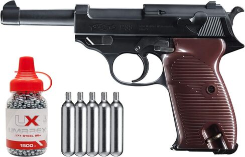 Wearable4U Umarex Walther P38 Semi Auto CO2 Air Pistol BB Airgun Blowback Bundle in Saudi Arabia