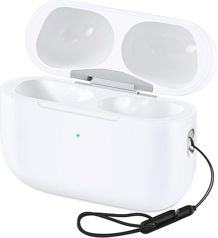 حافظة شحن لاسلكية متوافقة مع AirPods Pro 2nd & 1st، حافظة شاحن بديلة لـ AirPods Pro 2 & 1 مع حبل قصير، زر مزامنة الاقتران بالبلوتوث، سماعات الأذن غير متضمنة (منفذ USB-C) in Kuwait
