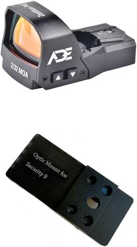 Ade Advanced Optics ZANTITIUM PRO RD3-015 PRO Motion Awake، مشهد نقطة حمراء متعدد شبكاني + لوحة تثبيت بصرية لمسدس Ruger Security 9 + لوحة تثبيت Picatinny قياسية in Kuwait