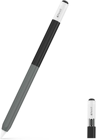 MoKo Case for Apple Pencil USB C, Gradient Color Silicone Protective Cover Sleeve Compatible with Apple Pencil Magnetic and Charging, Pink in Saudi Arabia