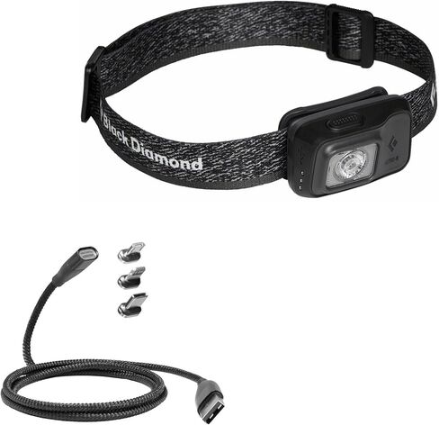 كابل BoxWave متوافق مع Black Diamond Astro 300-R - كابل MagnetoSnap PD AllCharge (100 واط)، شحن مغناطيسي مضفر USB من النوع C Micro - أسود نفاث in Kuwait