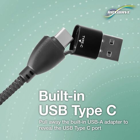 كابل BoxWave متوافق مع Black Diamond Astro 300-R - كابل MagnetoSnap PD AllCharge (100 واط)، شحن مغناطيسي مضفر USB من النوع C Micro - أسود نفاث in Kuwait