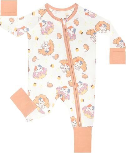 بيجامة GUISBY للفتيات الصغيرات Sleep N Play، ملابس أطفال، كم طويل، بدون قدم، Newborn-2T in Saudi Arabia