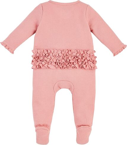 Mud Pie baby-girls Mud Pie Baby Pink Ruffle Sleeper in Saudi Arabia
