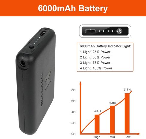 جوارب ساخنة، جوارب قابلة لإعادة الشحن 5 فولت 6000 مللي أمبير للرجال والنساء، جوارب كهربائية مع 3 مستويات تسخين للشتاء، التزلج، الصيد، التخييم، المشي لمسافات طويلة، ركوب الدراجات، العمل في الهواء الطلق in Kuwait