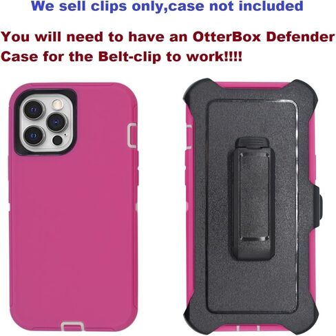 [عبوة من قطعتين] حافظة بمشبك حزام متوافقة مع حافظة سلسلة Otterbox Defender iPhone 17 Pro Max (الجراب غير متضمن) in Kuwait