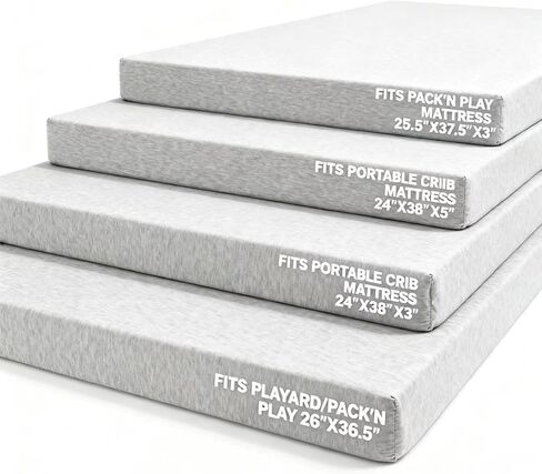 Pack and Play Sheets, 2 Pack Mini Crib Sheets for 38x26 Mattress, Stretchy Snug Fit Playard Fitted Sheet, Soft Breathable Cozy Material, Compatible with Graco Pack n Play for Baby and Toddler in Saudi Arabia