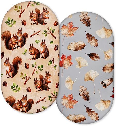 Pack and Play Sheets, 2 Pack Mini Crib Sheets for 38x26 Mattress, Stretchy Snug Fit Playard Fitted Sheet, Soft Breathable Cozy Material, Compatible with Graco Pack n Play for Baby and Toddler in Saudi Arabia