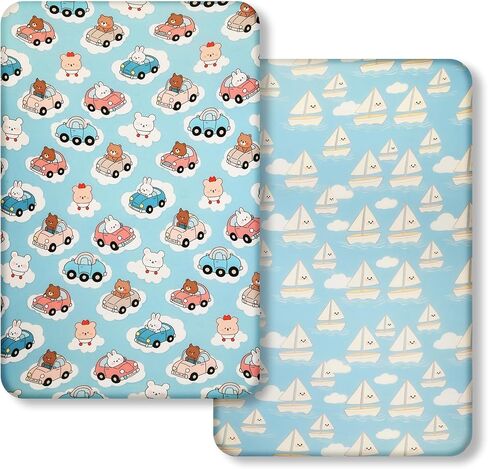Pack and Play Sheets, 2 Pack Mini Crib Sheets for 38x26 Mattress, Stretchy Snug Fit Playard Fitted Sheet, Soft Breathable Cozy Material, Compatible with Graco Pack n Play for Baby and Toddler in Saudi Arabia
