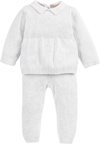 Carriage Boutique White Knitted Baptism Outfits for Boys - 2 Piece Baby Boy Baptism Outfit - Christening Outfits-Cross Detail in Saudi Arabia