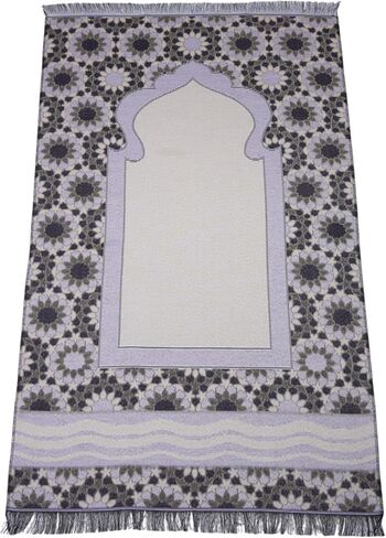 Modefa Turkish Islamic Prayer Mat Janamaz Sajjadah | Thin Woven Cotton Praying Rug | Traditional Muslim Sejada for Men Women Pocket Travel Mat - Stargazer (Blue) in Saudi Arabia