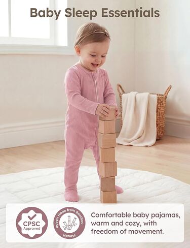 Rayon Made From Bamboo Baby Pajamas Baby Sleepers for Newborn 0-3 3-6 6-9 Months Footie Pjs Baby Boys Girls Clothes in Saudi Arabia