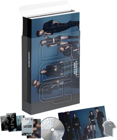 ألبوم ALLDAY PROJECT ADP 1st EP [إصدار واحد] كتاب صور + قرص مضغوط + بطاقتي صورة + بطاقة صور جماعية + بطاقة عطر (انظر إلي) أسود Clr in Kuwait