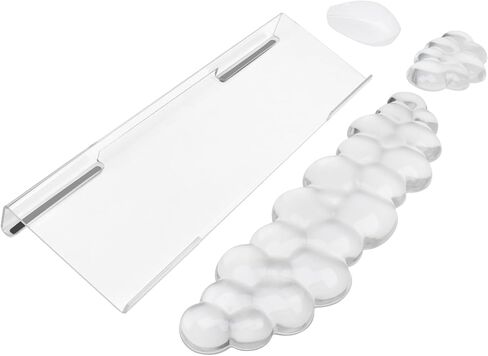 Computer Keyboard Stand with Gel Keyboard Wrist Rest, Tilted Acrylic Keyboard Holder - Ergonomic Wrist Rest Support Keyboard for Typing Pain Relief，Suitable for Office/Computer/Laptop/Gaming in Kuwait