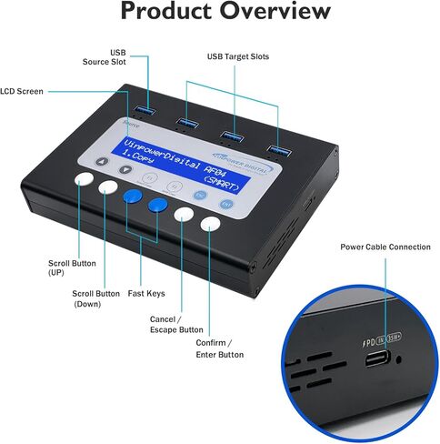 ناسخ USB لذاكرة فلاش Vinpower: 1 إلى 3 ناسخة ممحاة محرك أقراص مستقلة in Kuwait