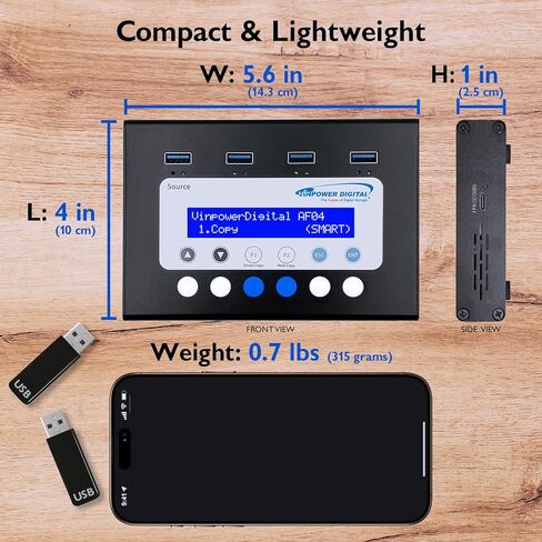 ناسخ USB لذاكرة فلاش Vinpower: 1 إلى 3 ناسخة ممحاة محرك أقراص مستقلة in Kuwait