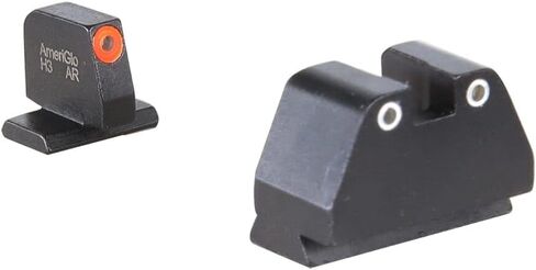 مجموعة رؤية Ameriglo Optic المتوافقة مع S&W M&P، التريتيوم الأخضر، مخطط برتقالي/أبيض، .378 بوصة F .492 بوصة R، 2.0 Core Dovetail (SW-331) in Kuwait