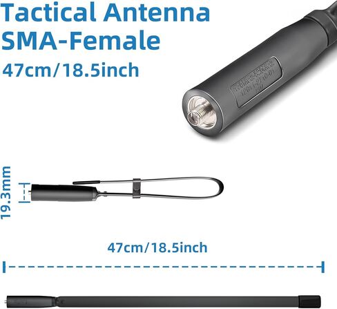 Baofeng Antenna | Ham Radio Antenna | 18.5-inch | Dual Band VHF UHF (144/430MHz) High Gain Antenna | Compatible with Baofeng UV-5R, BF-F8HP, BF-888S, UV-5R Plus, UV-5RX3 and More Ham Radios(1pcs) in Saudi Arabia