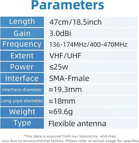 Baofeng Antenna | Ham Radio Antenna | 18.5-inch | Dual Band VHF UHF (144/430MHz) High Gain Antenna | Compatible with Baofeng UV-5R, BF-F8HP, BF-888S, UV-5R Plus, UV-5RX3 and More Ham Radios(1pcs) in Saudi Arabia