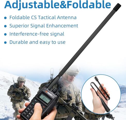 Baofeng Antenna | Ham Radio Antenna | 18.5-inch | Dual Band VHF UHF (144/430MHz) High Gain Antenna | Compatible with Baofeng UV-5R, BF-F8HP, BF-888S, UV-5R Plus, UV-5RX3 and More Ham Radios(1pcs) in Saudi Arabia