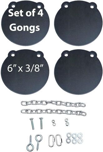 Tactical Scorpion Gear TSG-GG64 Set of Four AR500 6" x 3/8" Steel Shooting Target Gong Laser Cut in Saudi Arabia