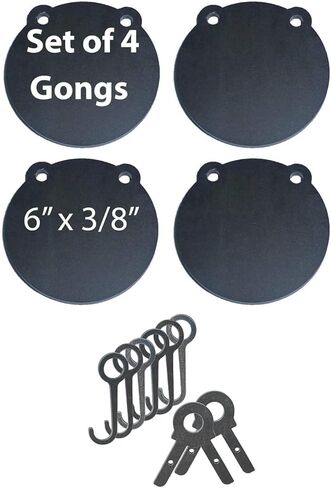 Tactical Scorpion Gear TSG-GG64 Set of Four AR500 6" x 3/8" Steel Shooting Target Gong Laser Cut in Saudi Arabia