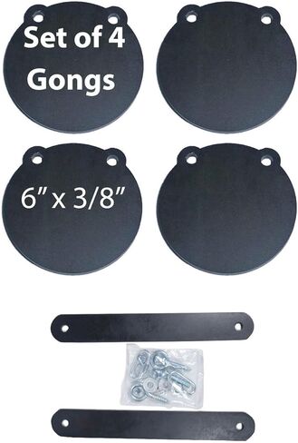 Tactical Scorpion Gear TSG-GG64 Set of Four AR500 6" x 3/8" Steel Shooting Target Gong Laser Cut in Saudi Arabia