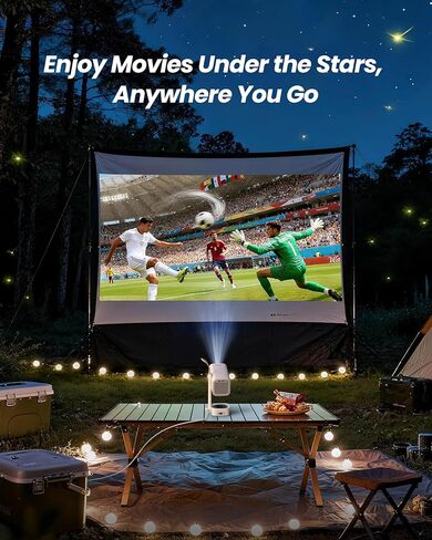 Yaber T1 Pro2 Mini Projector with WiFi and Bluetooth, Dolby Audio & Turbo Sonic Bass, Auto Focus & Keystone, Native 1080 FHD with HDR10, Portable Projector for Outdoor Indoor Use in Saudi Arabia